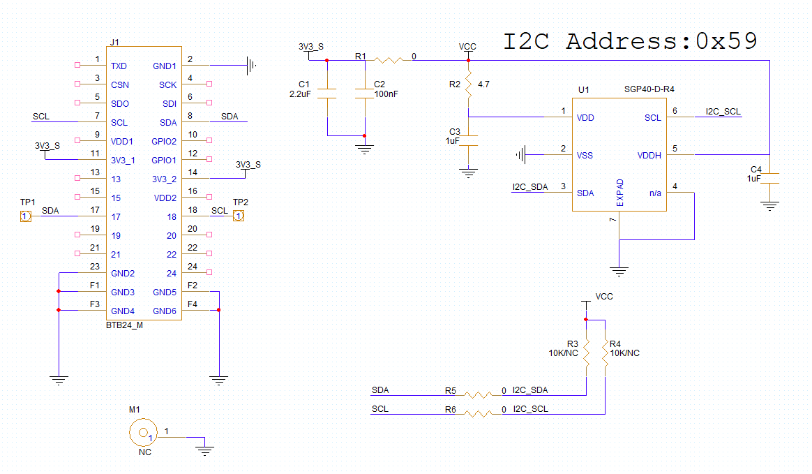 RAK12047 WisBlock VOC Sensor schematic