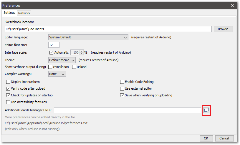 Modifying Additional Board Manager URLs